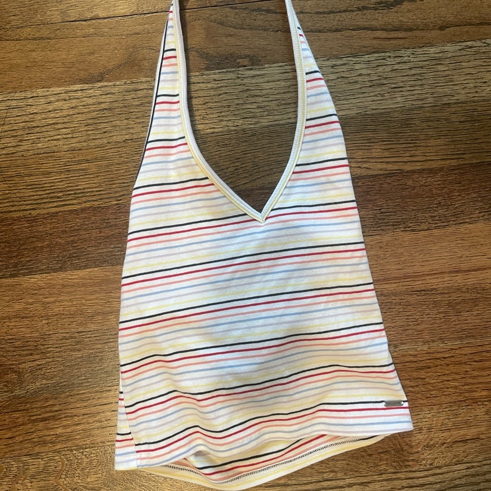Hollister striped halter tank top